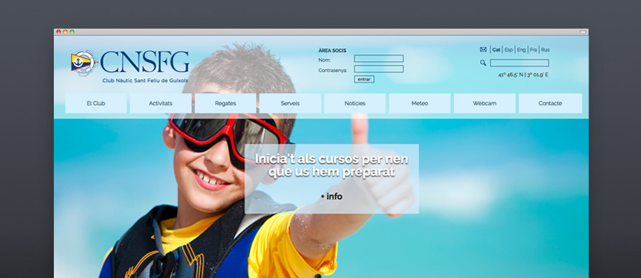 Programación y diseño Web: Club Nàutic Sant Felíu de Guíxols