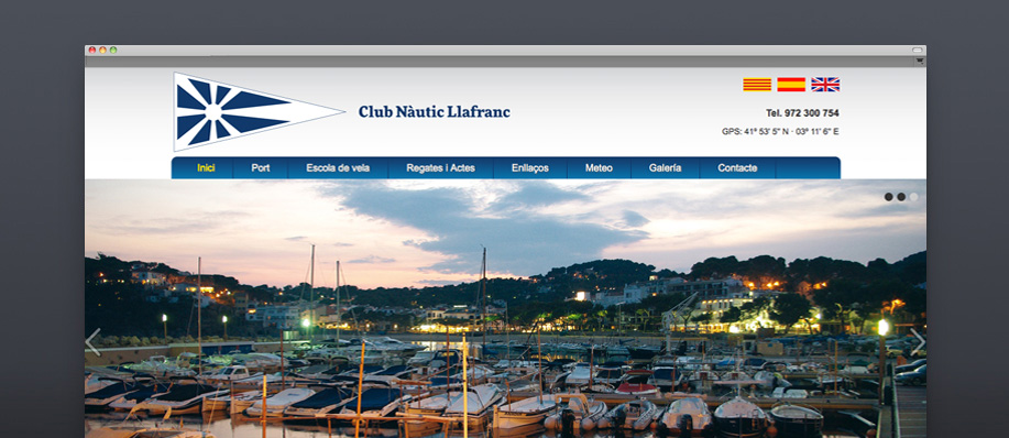 Programación y diseño Web: Club Nàutic Llafranc